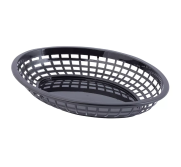 Tablecraft 1084BK Basket Oval 11-3/4" X 9" X 1-7/8" Black TABL-1084BK