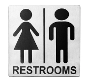 Tablecraft B12 Sign S/S "women/Men Restrooms" TABL-B12
