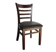 Tanho TH-126DM Chair, Dark Mahogany, W/Black Seat TANH-TH-126DM