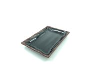 Thunder Group 2408TM 8" Square Plate-Tenmoku TARH-2408TM