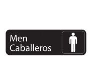 Vollrath 4566 Sign "Men/Caballeros" Blk TRAE-4566