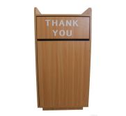 Tanho TRASH-BIN-NAT Trash Receptacle Natural Assembled Fits 25 Gal Liner TRASH-RECEPTACLE-NAT