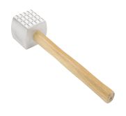 Update International MT-AL Meat Tenderizer Alum 2 Sided Wood Handle UPDA-MT-AL