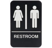 WINCO SGN-603 Sign "Restroom" 6" X 9" WINC-SGN-603
