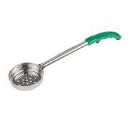 WINCO FPP-4 Spoon/Ladle 4 Oz Perf-Green Handle WINC-FPP-4
