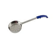WINCO FPP-8 Spoon/Ladle 8 Oz Perforated Blue Handle WINC-FPP-8