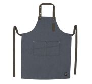 Winco BA-3327B Bib Apron, 33-1/2" L X 27" W Full-Length, Blue WINC-BA-3327B