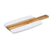 Winco SBMW-156 Serving Board 11.5" X 6" Marble & Acacia Wood WINC-SBMW-156