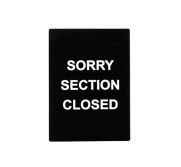 Winco SGN-804 Sign ''Sorry Section Closed'' WINC-SGN-804