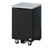 RefrigerationX XBB-1SB-N6 Solid Door (24") Back Bar, Black Vinyl Ext. REFX-XBB-1SB-N6